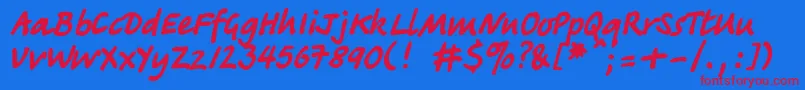 Tatianac Font – Red Fonts on Blue Background