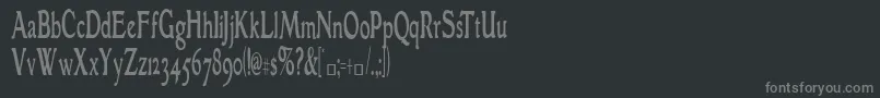 フォントGranthamcondensedRoman – 黒い背景に灰色の文字