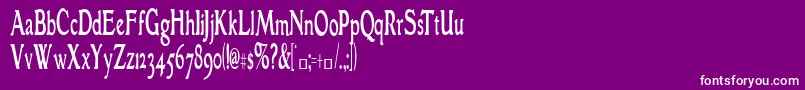 GranthamcondensedRoman Font – White Fonts on Purple Background
