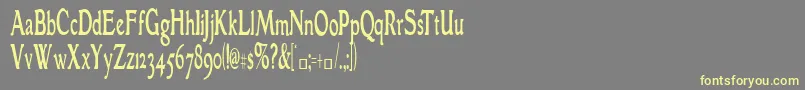 Шрифт GranthamcondensedRoman – жёлтые шрифты на сером фоне