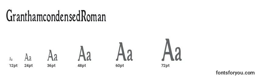 GranthamcondensedRoman Font Sizes
