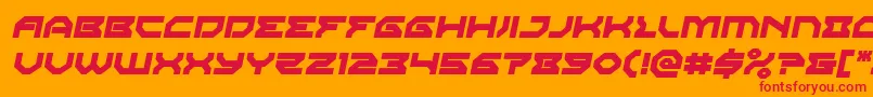 Xenodemonital Font – Red Fonts on Orange Background