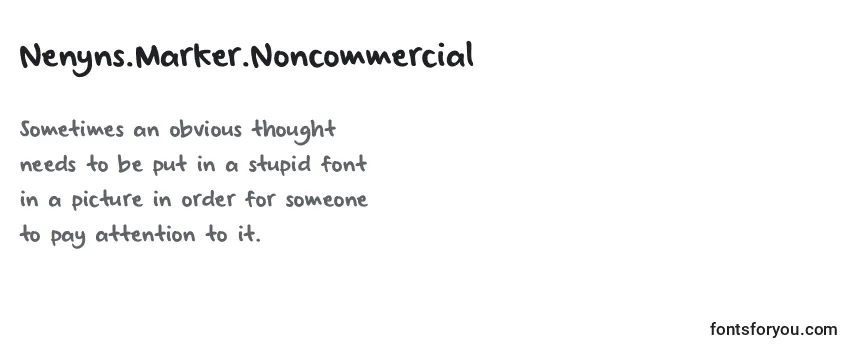 Nenyns.Marker.Noncommercial Font