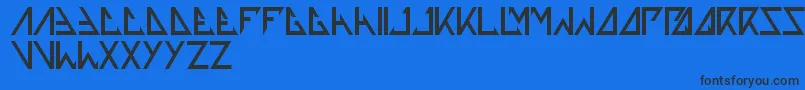 Шрифт Thetrainingartist – чёрные шрифты на синем фоне