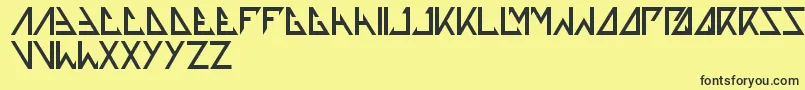 Thetrainingartist Font – Black Fonts on Yellow Background