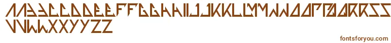 Thetrainingartist-fontti – ruskeat fontit valkoisella taustalla