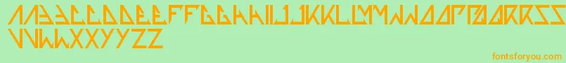 Thetrainingartist Font – Orange Fonts on Green Background