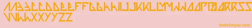 Thetrainingartist Font – Orange Fonts on Pink Background