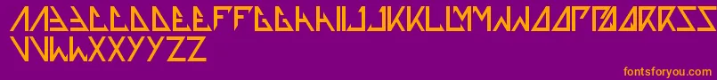 Thetrainingartist Font – Orange Fonts on Purple Background