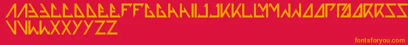 Thetrainingartist Font – Orange Fonts on Red Background