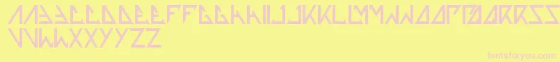 Thetrainingartist Font – Pink Fonts on Yellow Background