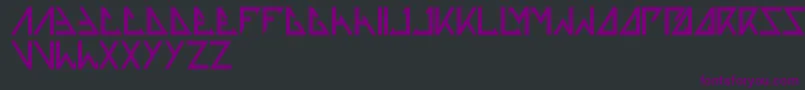 Thetrainingartist-Schriftart – Violette Schriften auf schwarzem Hintergrund
