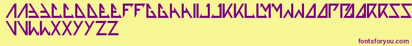 Thetrainingartist Font – Purple Fonts on Yellow Background
