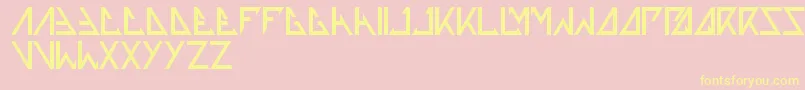 Thetrainingartist Font – Yellow Fonts on Pink Background