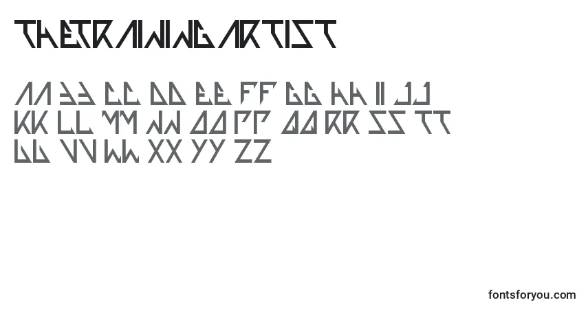 characters of thetrainingartist font, letter of thetrainingartist font, alphabet of  thetrainingartist font