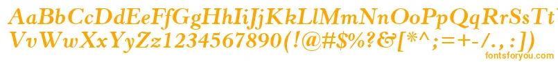 HorleyOsMtBoldItalic-Schriftart – Orangefarbene Schriften