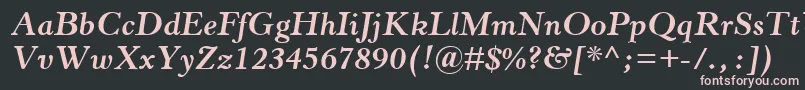HorleyOsMtBoldItalic Font – Pink Fonts on Black Background