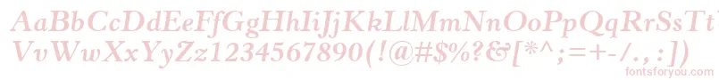 HorleyOsMtBoldItalic Font – Pink Fonts on White Background
