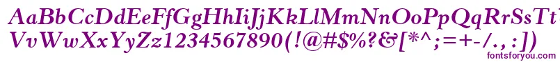 HorleyOsMtBoldItalic Font – Purple Fonts on White Background