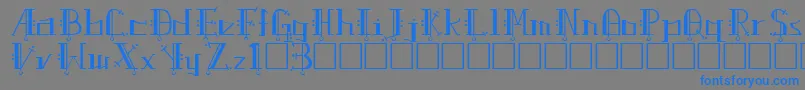 UptownRegular Font – Blue Fonts on Gray Background