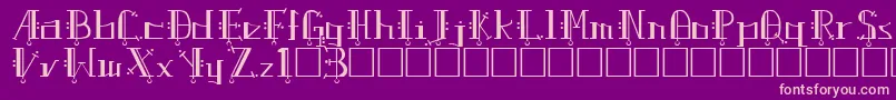 UptownRegular Font – Pink Fonts on Purple Background