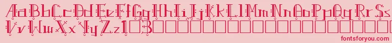 UptownRegular Font – Red Fonts on Pink Background