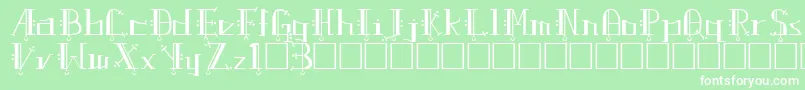 フォントUptownRegular – 緑の背景に白い文字