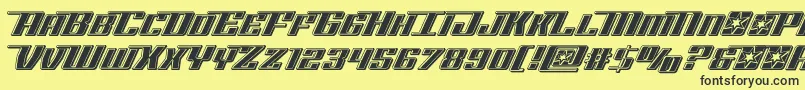 Rocketpopbevel Font – Black Fonts on Yellow Background