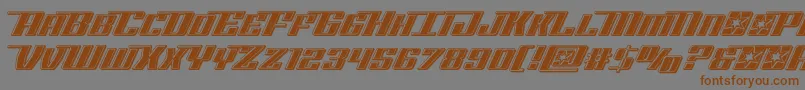 Подробнее о шрифте Rocketpopbevel Шрифт Rocketpopbevel – коричневые шрифты на сером фоне