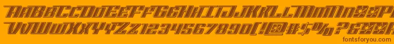 Rocketpopbevel Font – Brown Fonts on Orange Background