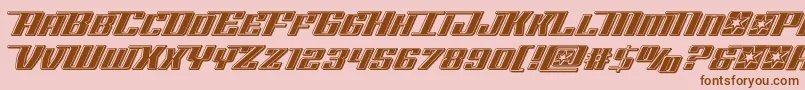 Rocketpopbevel Font – Brown Fonts on Pink Background