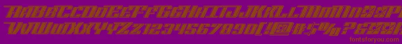 Czcionka Rocketpopbevel – brązowe czcionki na fioletowym tle