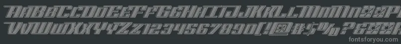 Rocketpopbevel Font – Gray Fonts on Black Background