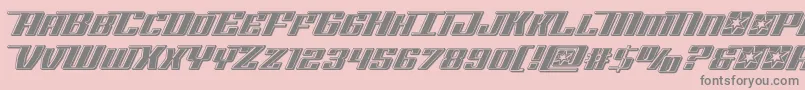 Подробнее о шрифте Rocketpopbevel Шрифт Rocketpopbevel – серые шрифты на розовом фоне