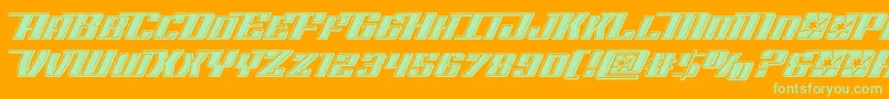 Rocketpopbevel Font – Green Fonts on Orange Background