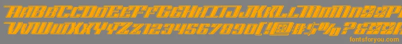 Rocketpopbevel Font – Orange Fonts on Gray Background