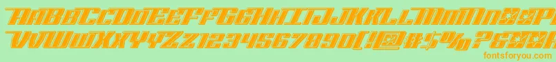 Rocketpopbevel Font – Orange Fonts on Green Background