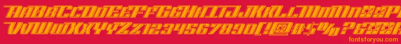 Rocketpopbevel Font – Orange Fonts on Red Background