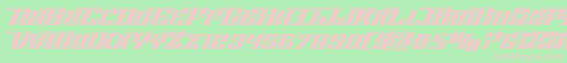 Rocketpopbevel Font – Pink Fonts on Green Background