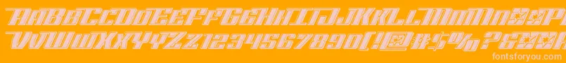 Rocketpopbevel Font – Pink Fonts on Orange Background