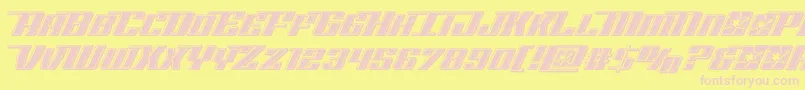 Rocketpopbevel Font – Pink Fonts on Yellow Background