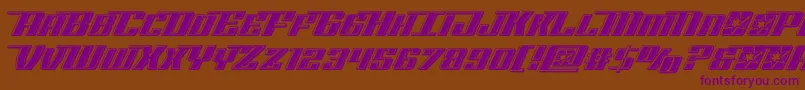 Rocketpopbevel Font – Purple Fonts on Brown Background