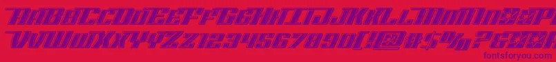 Rocketpopbevel Font – Purple Fonts on Red Background