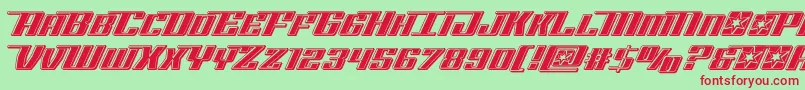 Rocketpopbevel Font – Red Fonts on Green Background