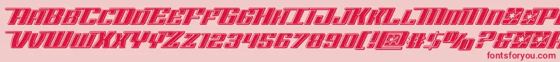 Rocketpopbevel Font – Red Fonts on Pink Background