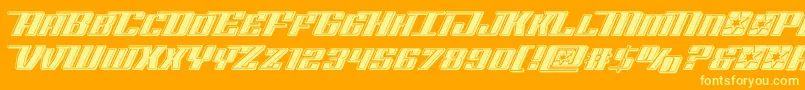 Rocketpopbevel Font – Yellow Fonts on Orange Background