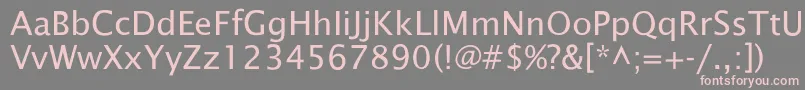 SaintgermainSans-Schriftart – Rosa Schriften auf grauem Hintergrund