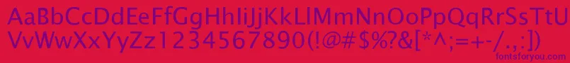 SaintgermainSans Font – Purple Fonts on Red Background