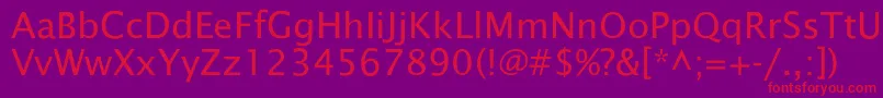 SaintgermainSans Font – Red Fonts on Purple Background