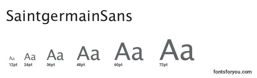 Размеры шрифта SaintgermainSans